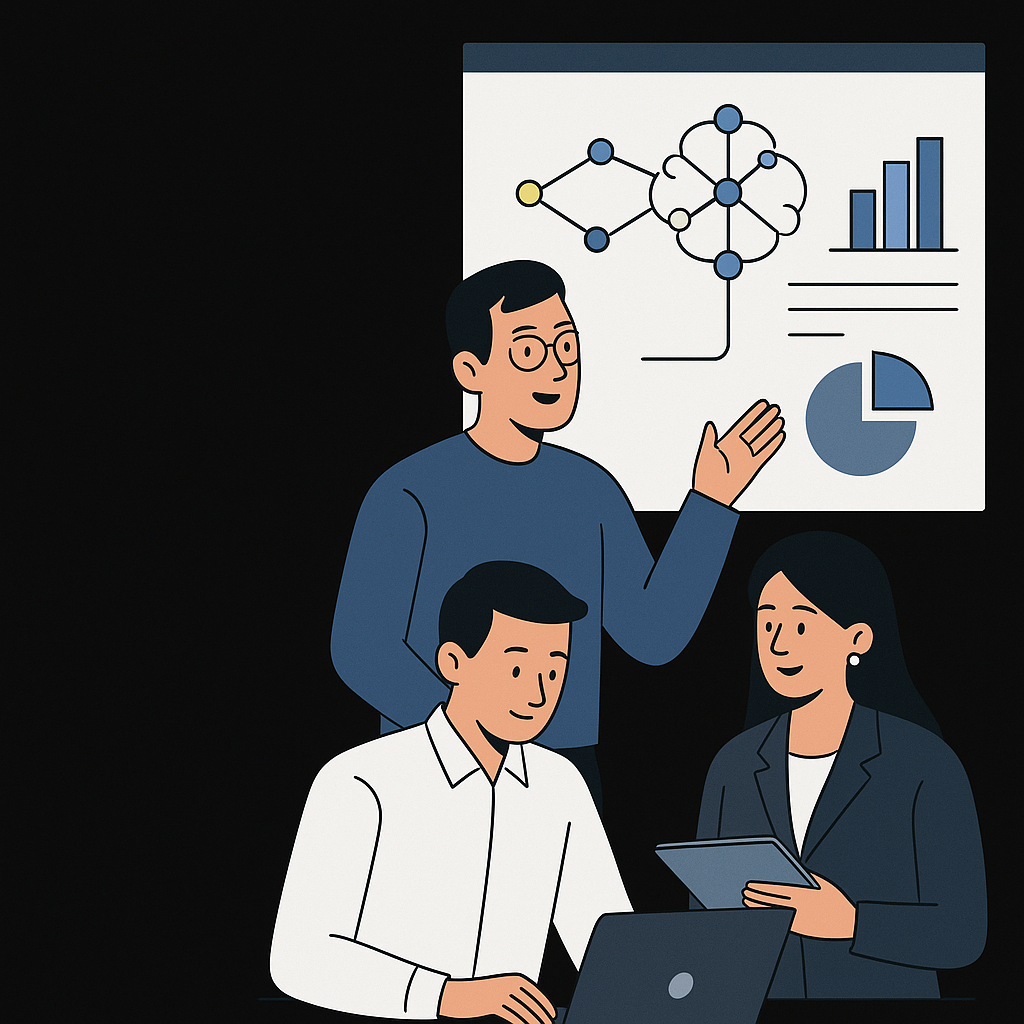 Team working on AI solutions